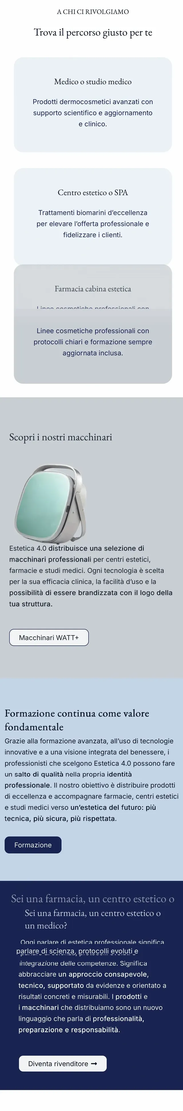 Estetica 4.0 su telefono: percorsi, macchinari, formazione