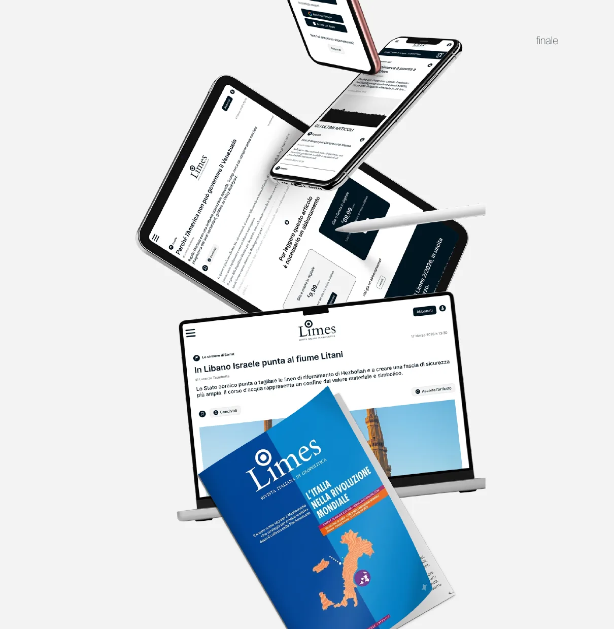 Mockup del redesign di Limes