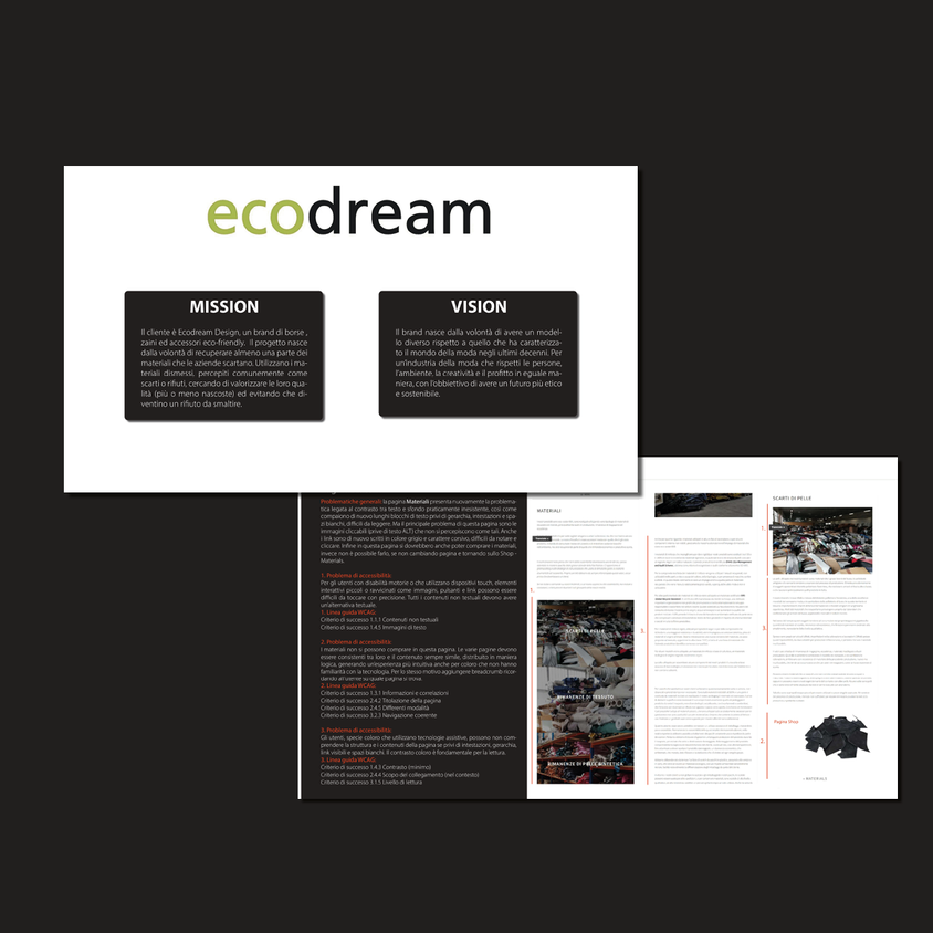 Mockup progetto Accessibilità